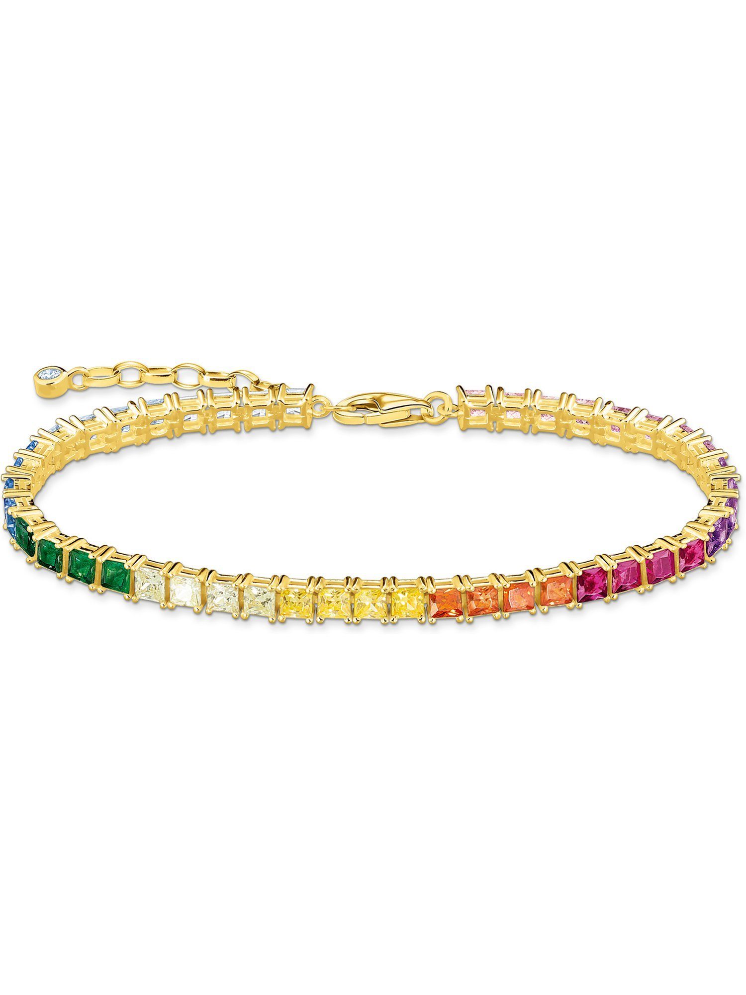 Silberarmband Thomas Sabo Damen-Armband 925er Silber Glasstein
