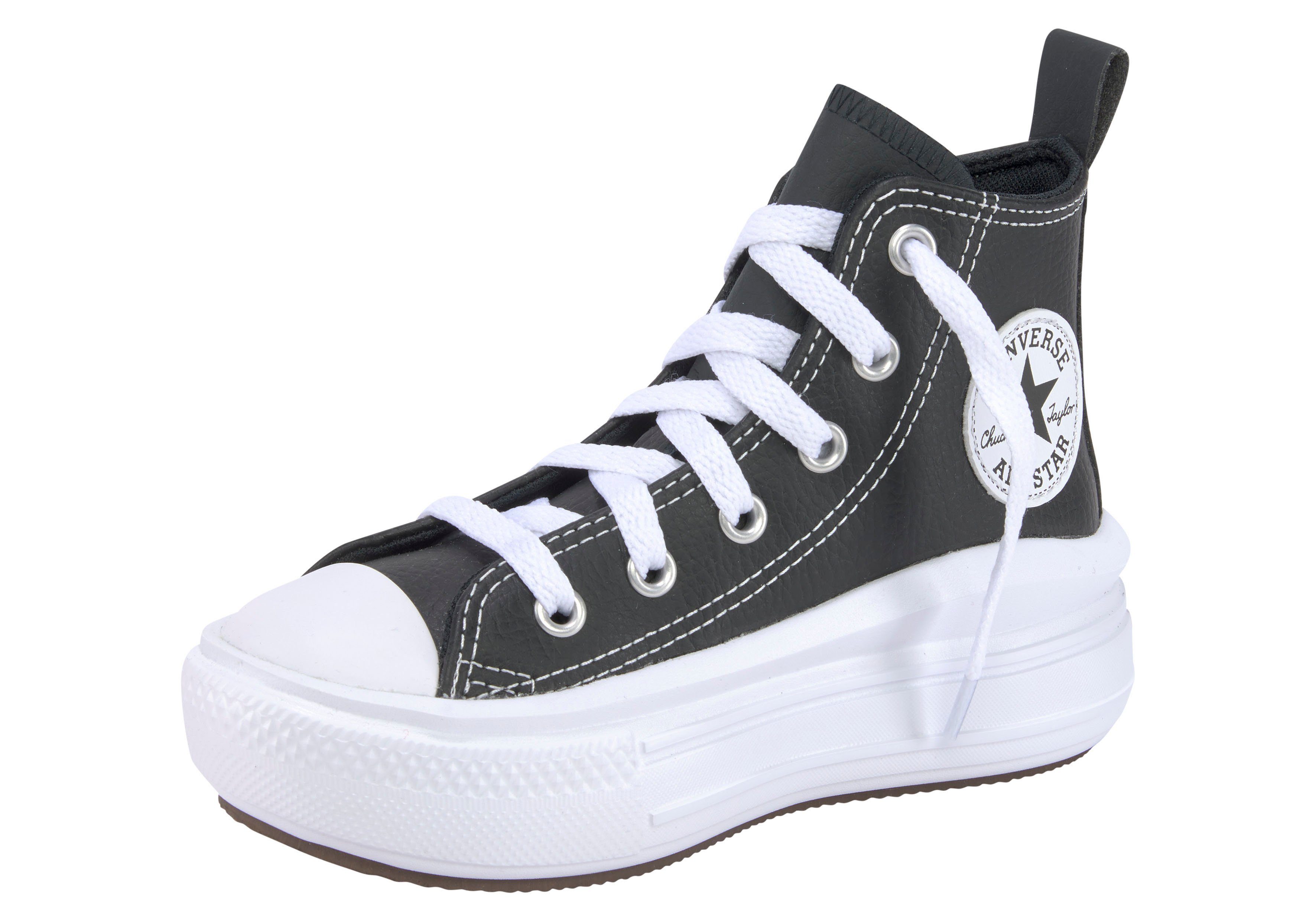 Converse CHUCK TAYLOR ALL STAR MOVE PLATFORM LEATHER Sneaker,  Pflegeleichter Sneaker von Converse mit Schnürung