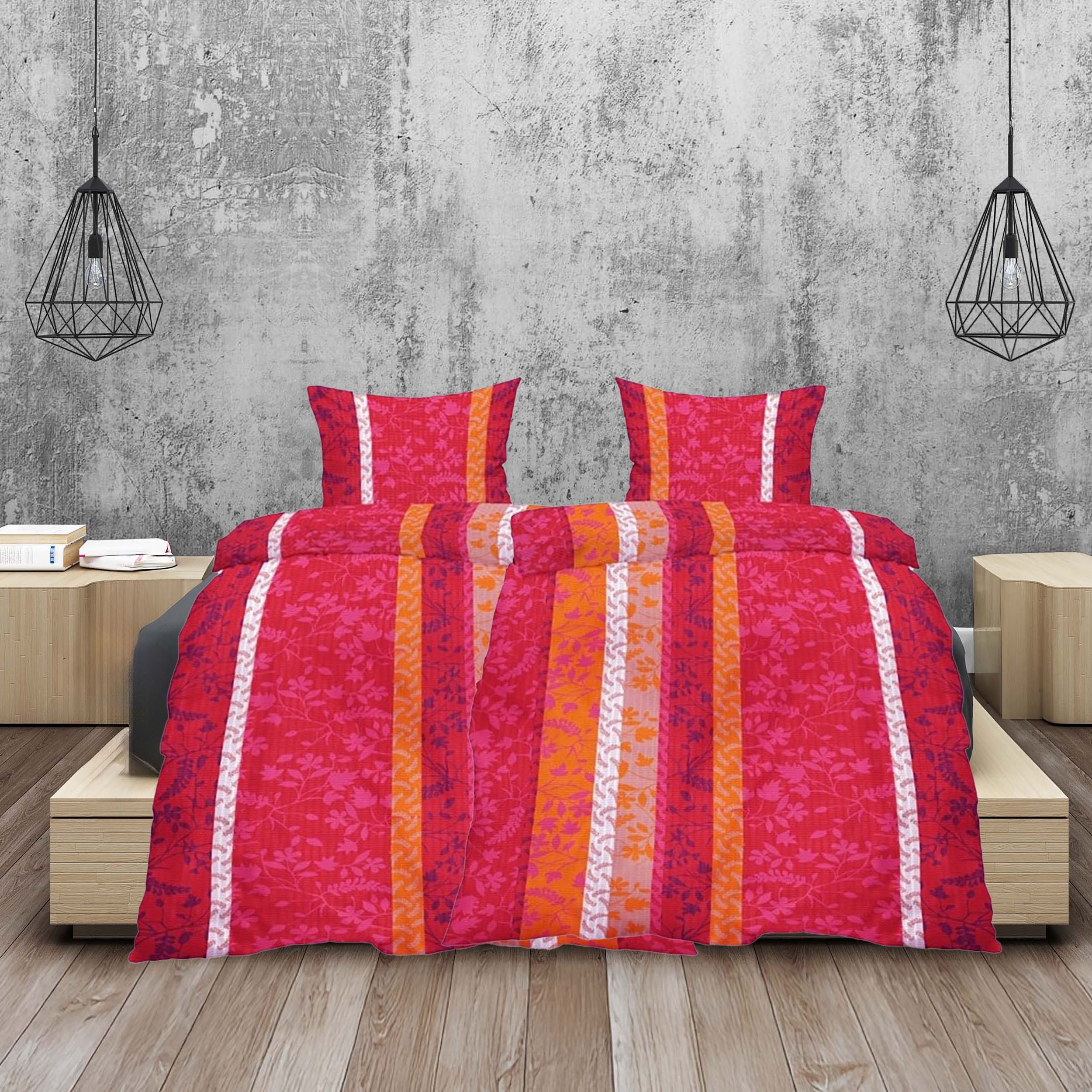 Casa Colori Bettwäsche Seersucker 135x200 cm Garnitur Bettgarnitur, Seersuc günstig online kaufen