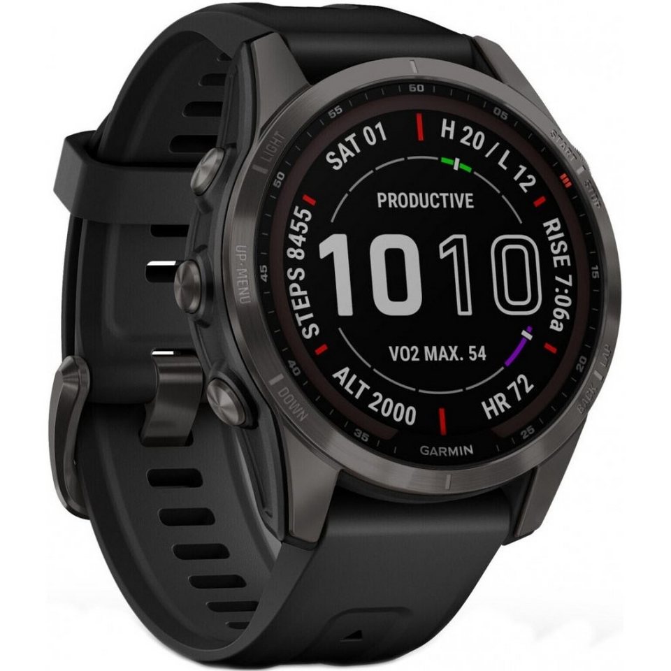 Garmin Fenix 7S Sapphire Solar - Smartwatch - slate grey/titan black  Smartwatch