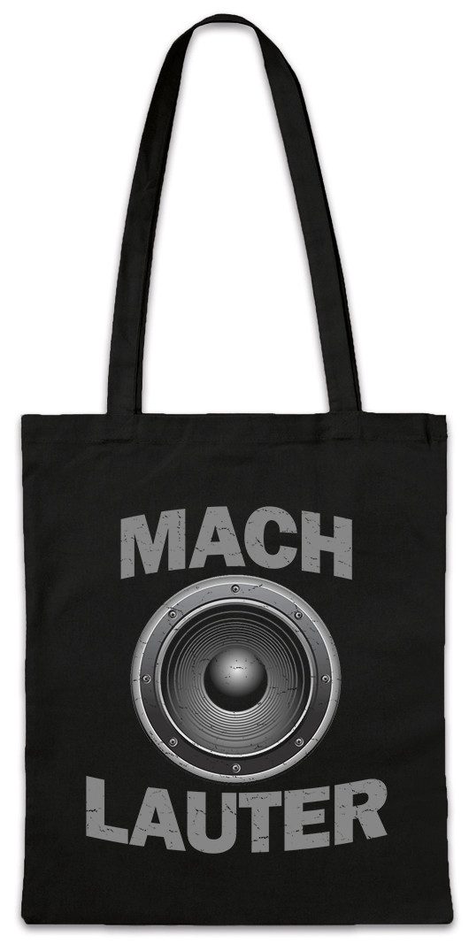 Beuteltasche Mach Lauter Stofftasche Techno Club DJ Party Konzert Musik Music
