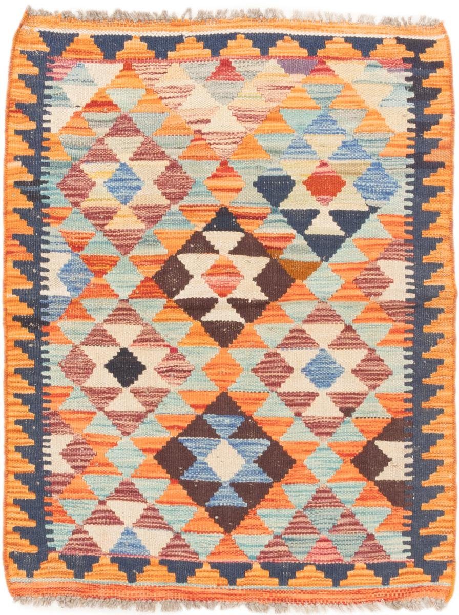 Orientteppich Kelim Afghan 77x99 Handgewebter Orientteppich, Nain Trading, rechteckig, Höhe: 3 mm