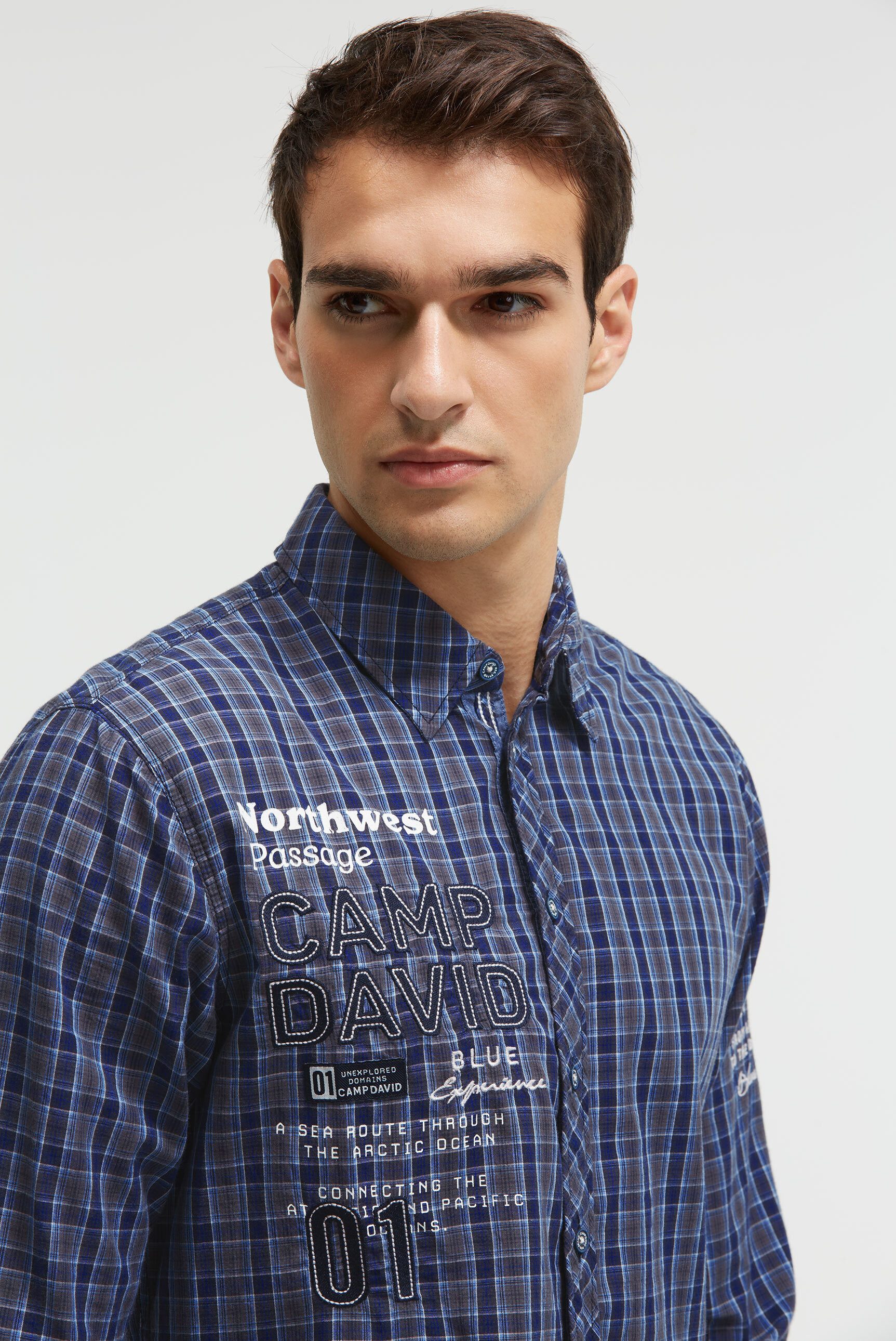 CAMP DAVID Langarmhemd aus Baumwolle