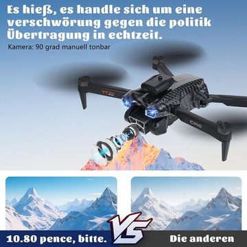 zoeyzoey mit FPV Übertragung,RC Quadcopter mit Tasche,Kreisflug Geschenk Drohne (4K, mit Kamera HD,Faltbare 3D Flip,One TasteRuckkehr,Headless Mode)