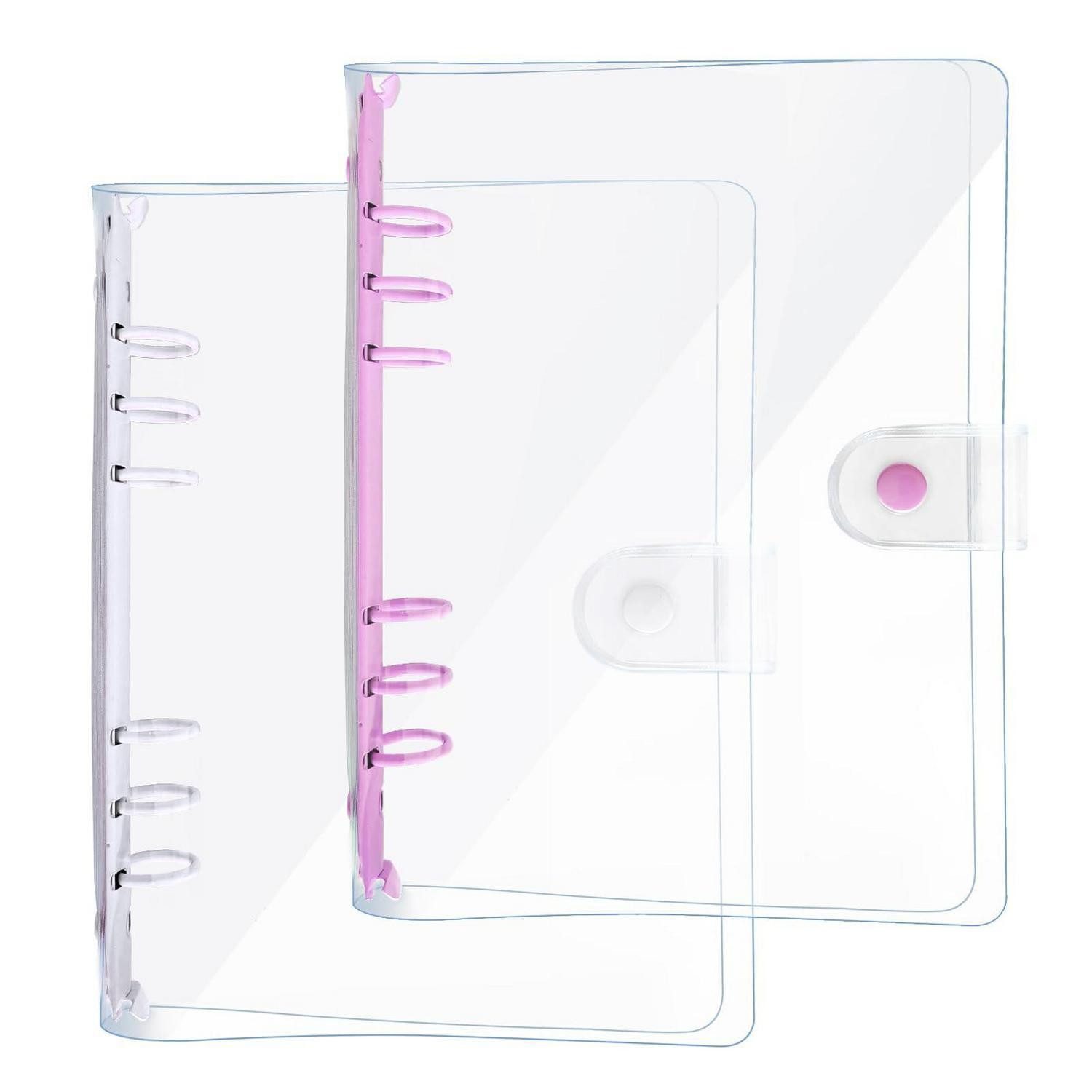 LuxusKollektion Aktenordner Ringordner A5 Transparent 2St Lila/Weiss