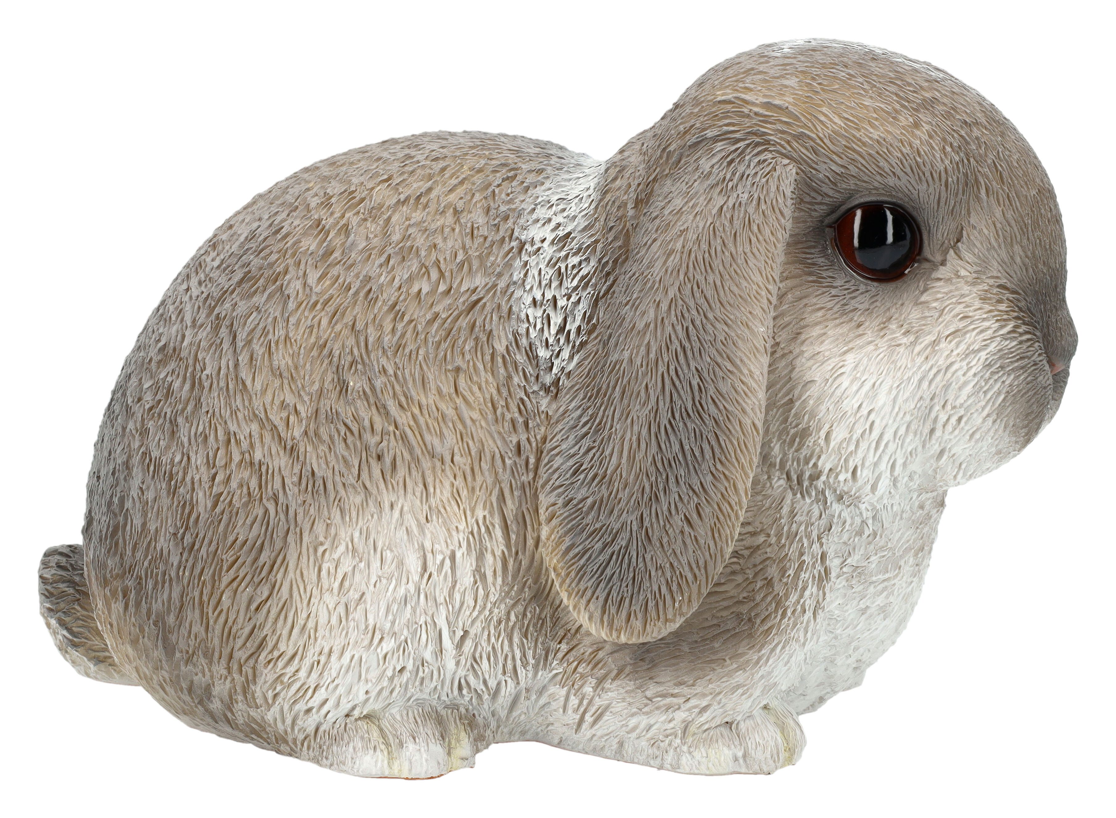 Figuren Shop GmbH Gartenfigur Hasenbaby Figur – Gartendeko wetterbeständig Hase Skulptur Dekofigur