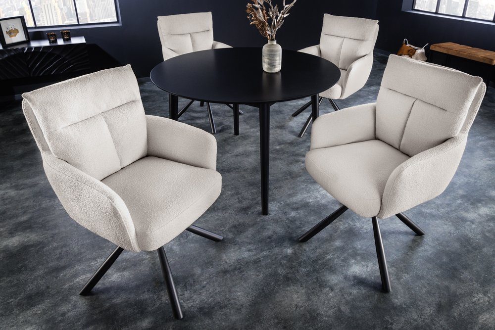 riess-ambiente Polsterstuhl BIG GEORGE greige / schwarz (Einzelartikel, 1 S günstig online kaufen