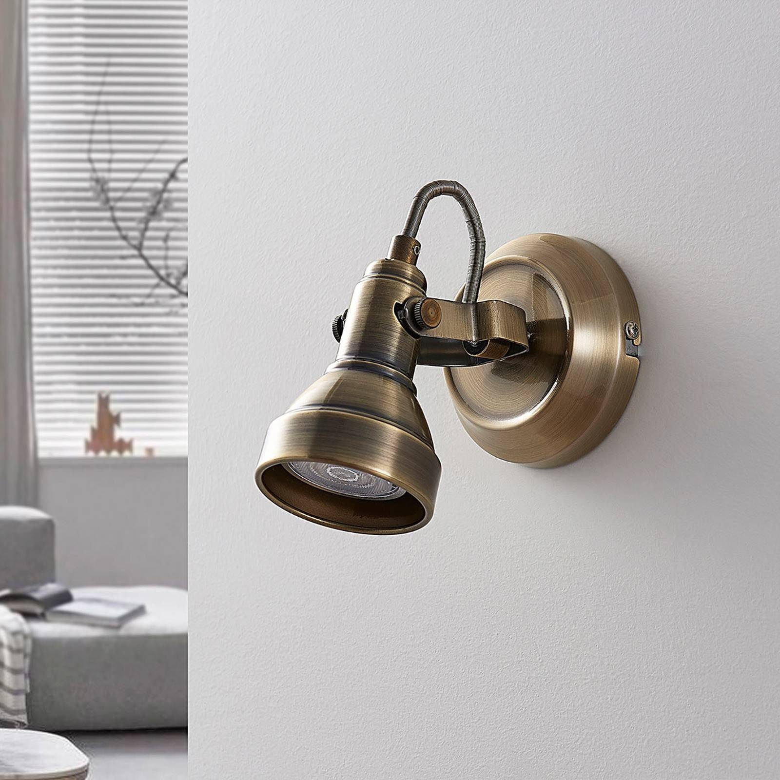 Lindby Deckenstrahler Perseas, Metall, Bronze IP20, 1 x 5 W LED