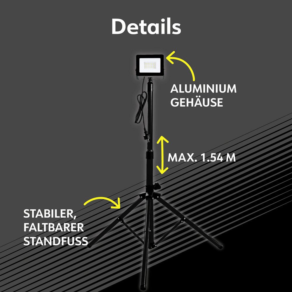 MÜLLER LICHT Baustrahler Müller-Licht Boston LED-Baustrahler 15 W 2190 lm Neutralweiß 216000