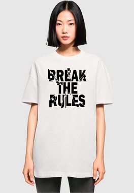 Merchcode T-Shirt Merchcode Damen Ladies Break The Rules 2 Oversized Boyfriend Tee (1-tlg)