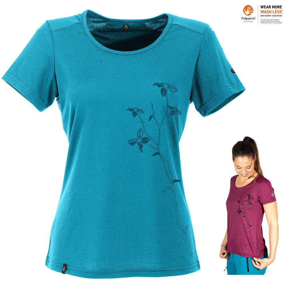 Maul Kurzarmshirt Maul - Bony II Fresh Damen Outdoorshirt Wander T-Shirt, blau