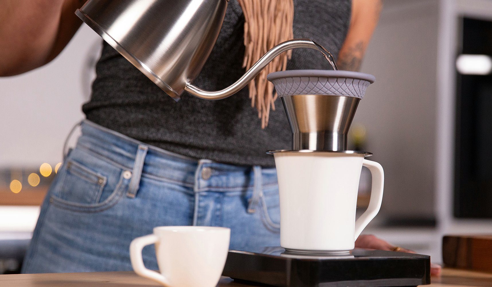 Espro Press Bloom, French Dauer-Kaffeefilter Pour Edelstahlfilter Over Kanne, Kaffee für
