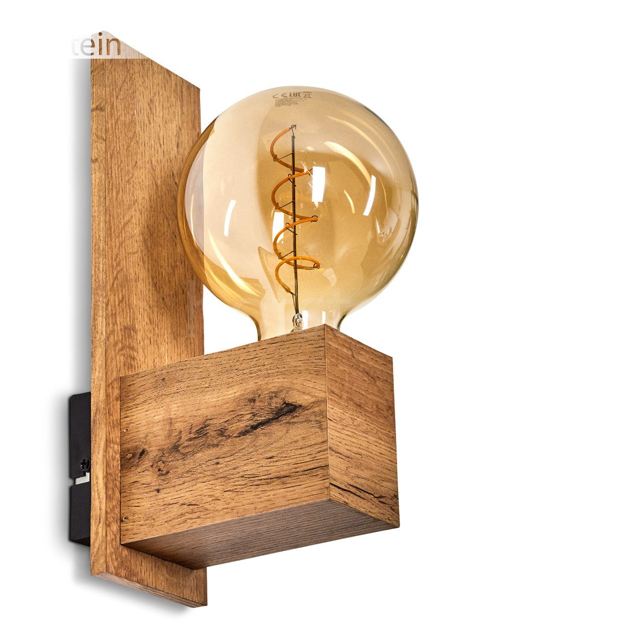 hofstein Wandleuchte »Codrongianus« Vintage Wandlampe aus Metall in Holzopt günstig online kaufen