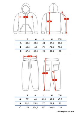 Universum Sportwear Jogginganzug Modern Fit Sportanzug, Trainingsanzug mit Kapuze und Schulterschnitt