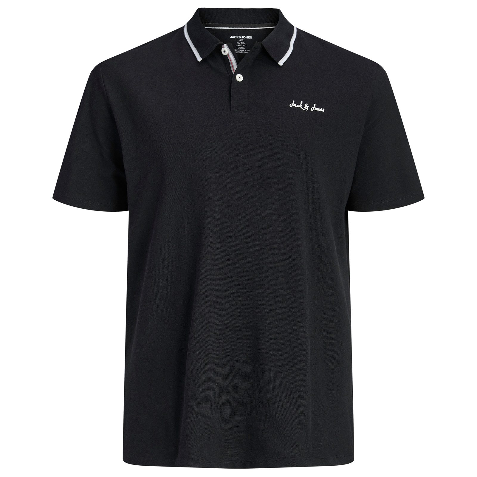 Poloshirt Jack&Jones Übergrößen Poloshirt schwarz JJBLAZE