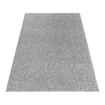 Teppich Kurzflor Teppich Neva Hellgrau, Teppich Boss, rechteckig, Höhe: 7 mm