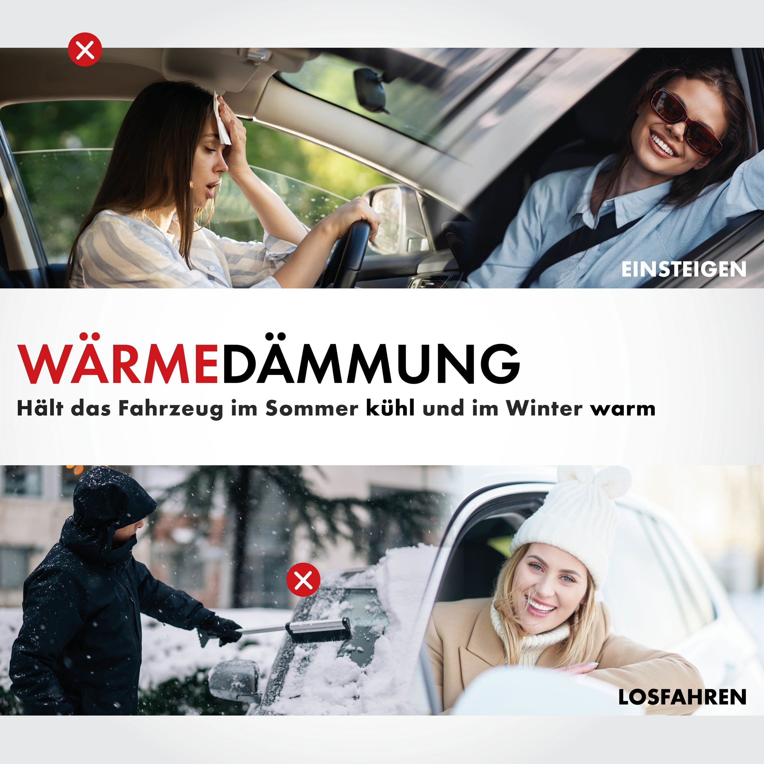 WALSER Car Sunshade Thermal Car Windscreen Protector, (1 pc., 1 piece)