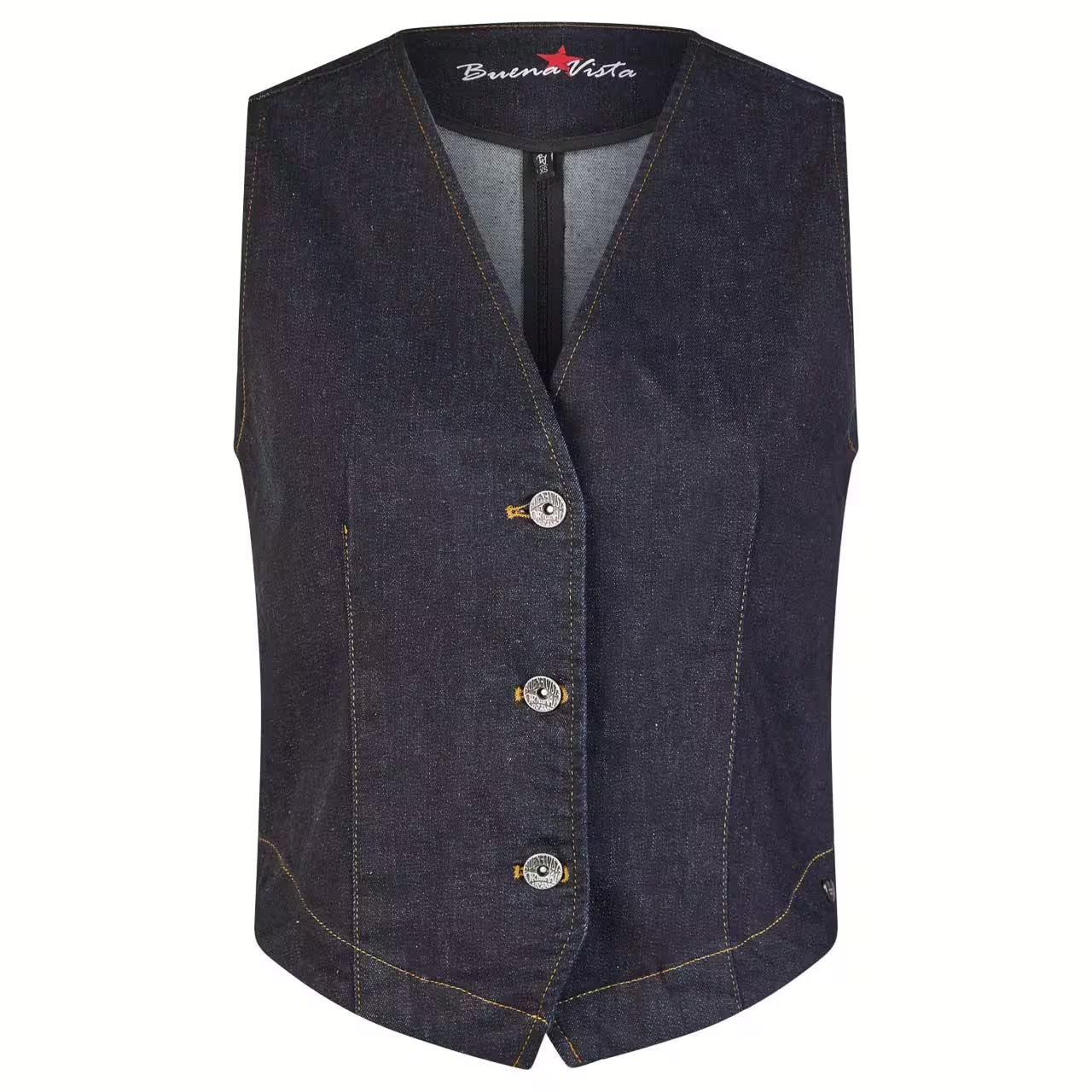 Buena Vista Kurzweste – Damen Jeansweste – ärmellose Stretch Denim Weste &ndash