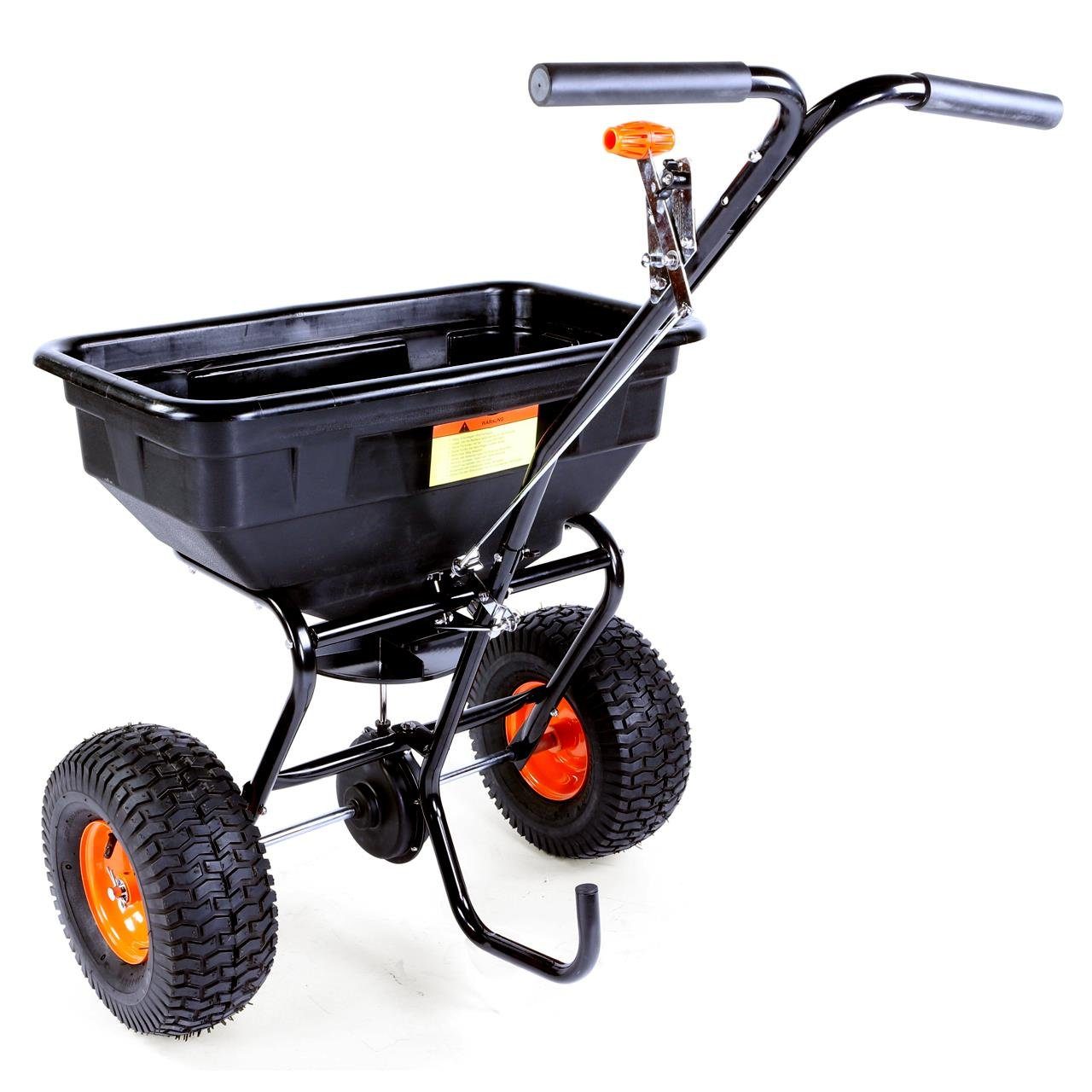 FUXTEC Streuwagen FX-GS56, variable Streubreite bis 3,65 m, mit Regenschutz, 5km/h, 56kg Volumen