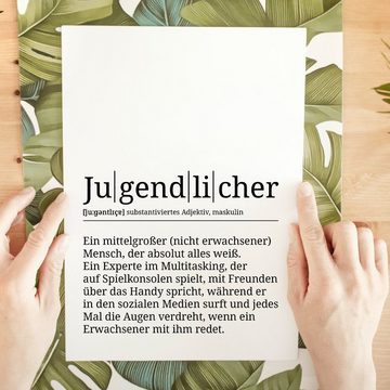 Tigerlino Poster Jugendlicher Definition Dekoration Bild Teenager Jugendweihe Geschenk