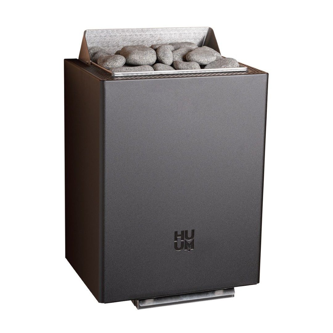 HUUM Saunaofen HUUM CORE Wall 6 kW Elektro-Saunaofen Schwarz, 6 kW, externe Steuerung, Platzsparender Wandofen mit 20 kg Steinvolumen für 5–9 m³