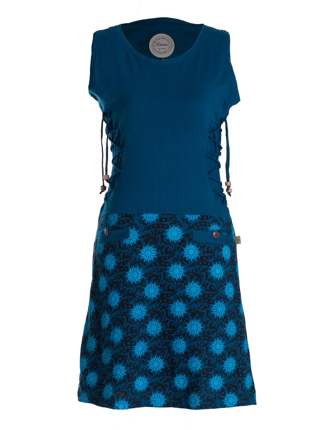 Vishes Minikleid Damen Sommerkleid armlos-es Blumen-Kleid günstig online kaufen