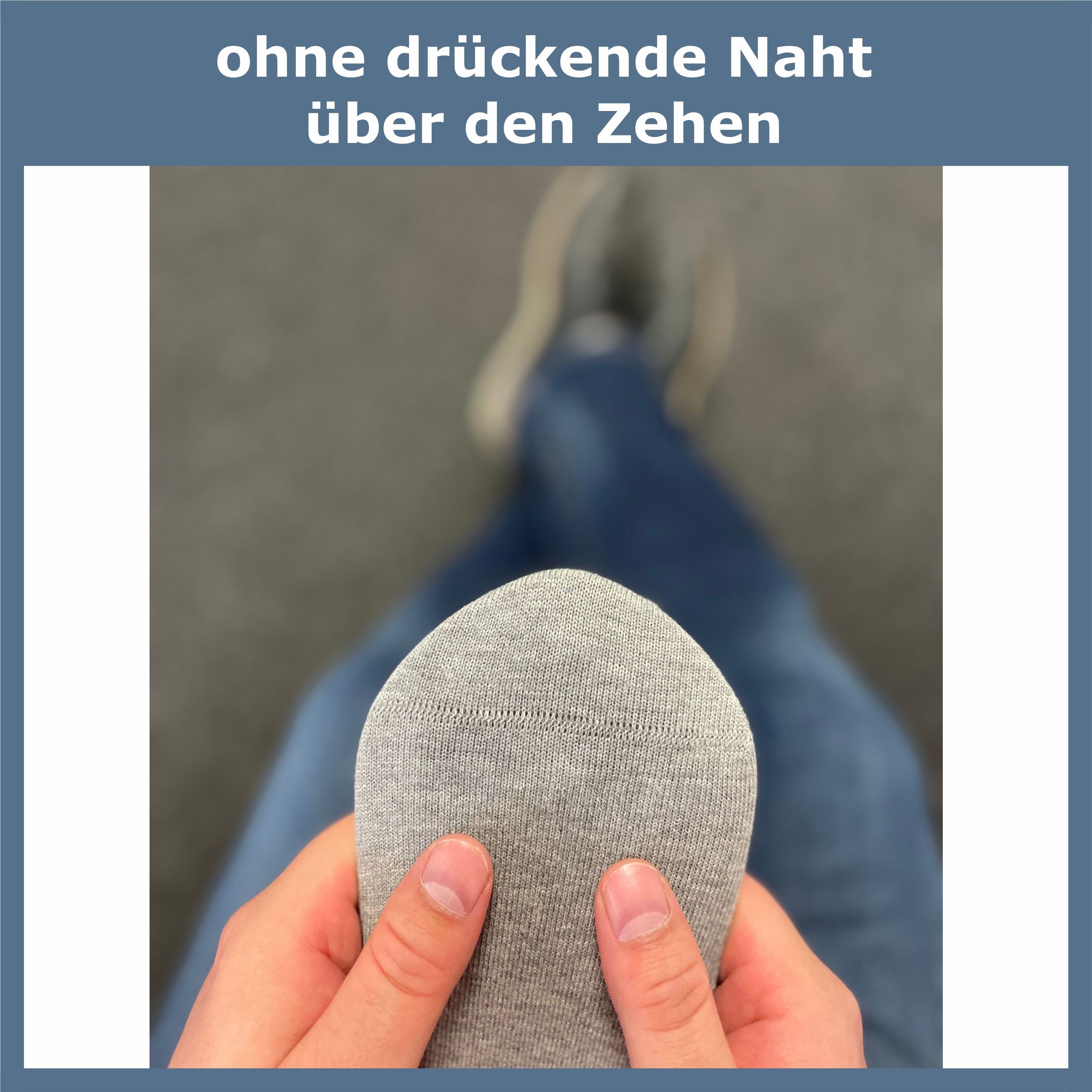 GAWILO Diabetikersocken für Herren - Ohne Gummibund & ohne Naht - Extra weiter Komfort-Bund (6 Paar) Venensocke für Diabetiker mit viel Baumwolle - feines Maschenbild