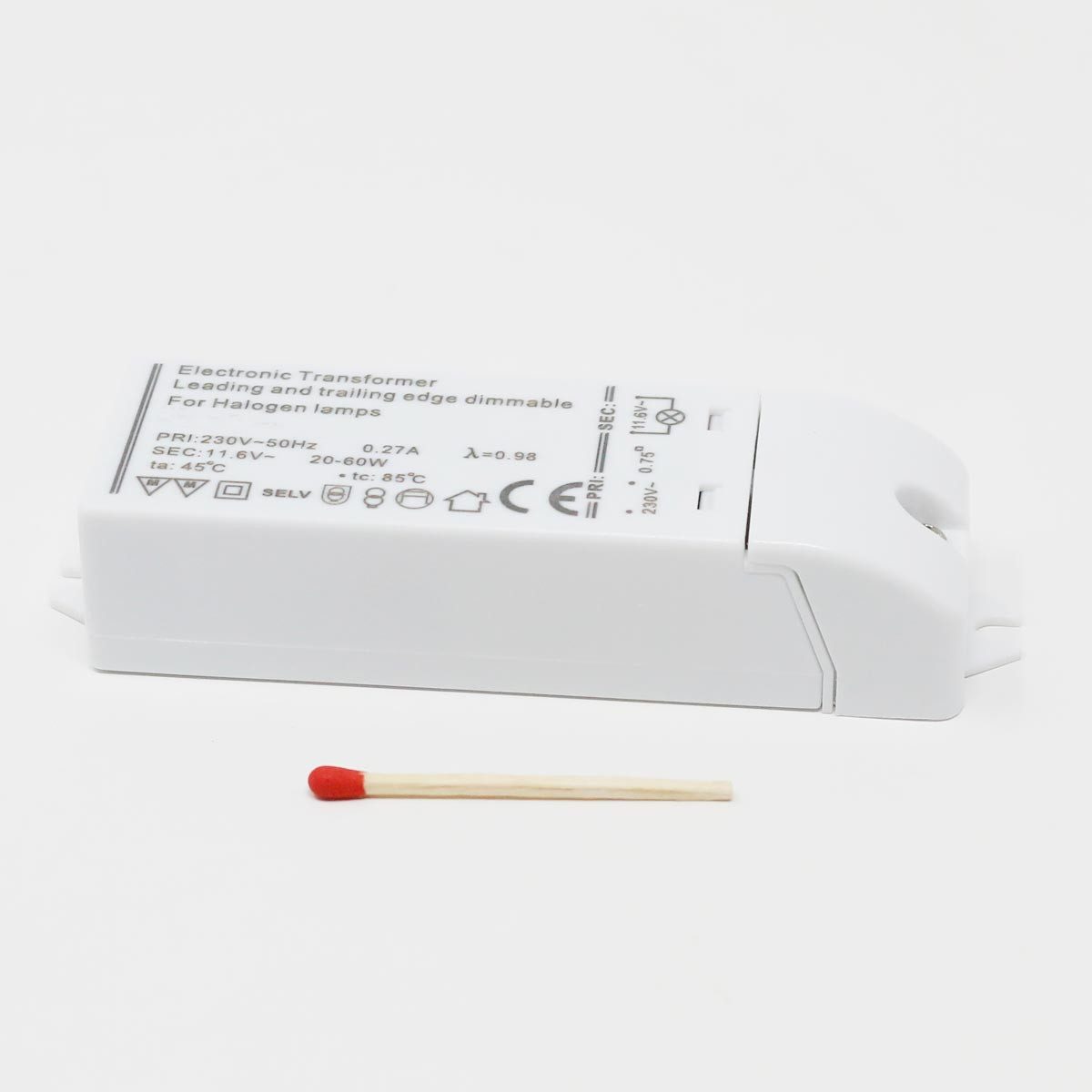 Maxtrack Elektronischer Halogen-Trafo, 20-60W, 230V-12V AC Trafo