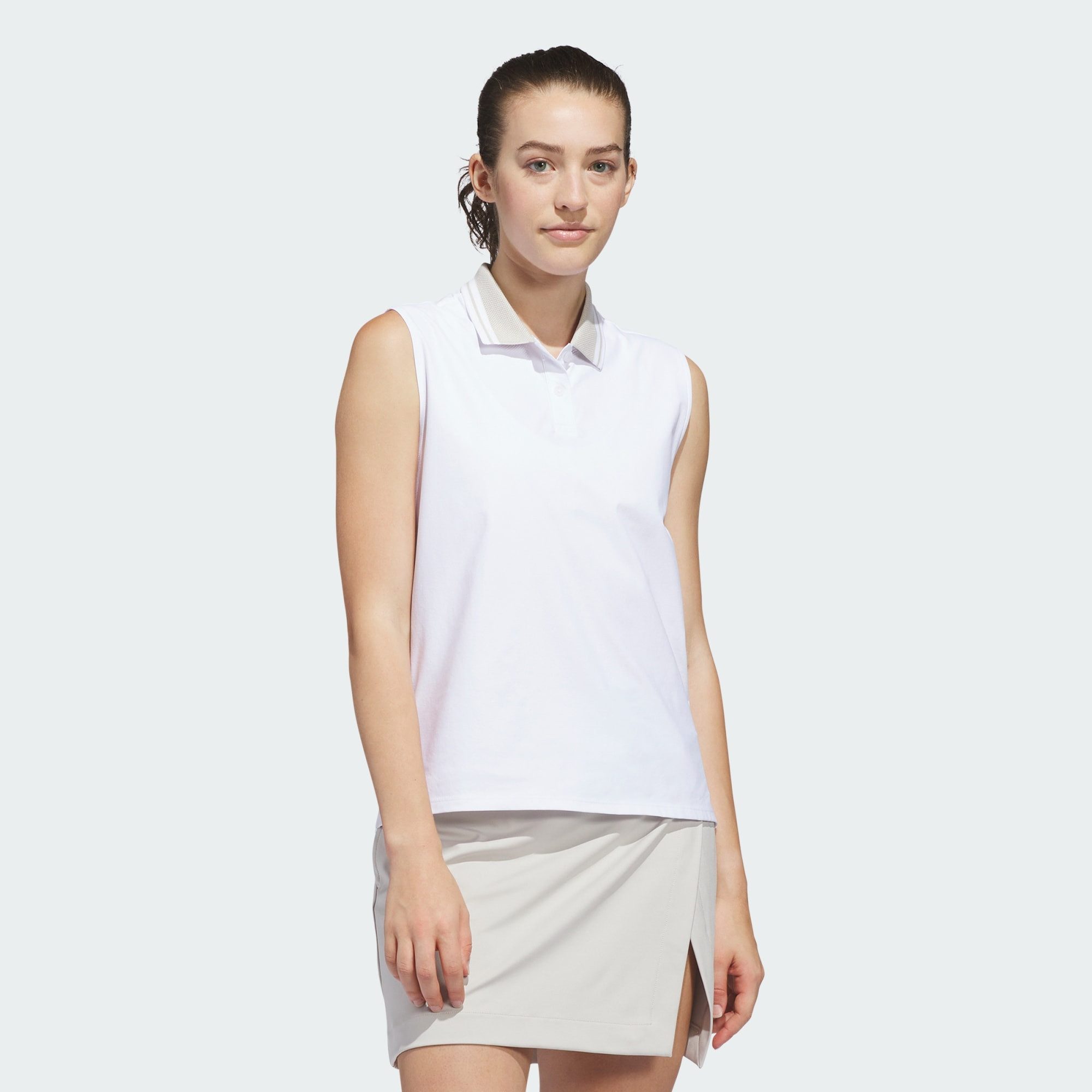 adidas Performance Poloshirt BEYOND THE COURSE TWISTKNIT SLEEVELESS POLOSHIRT (1-tlg)