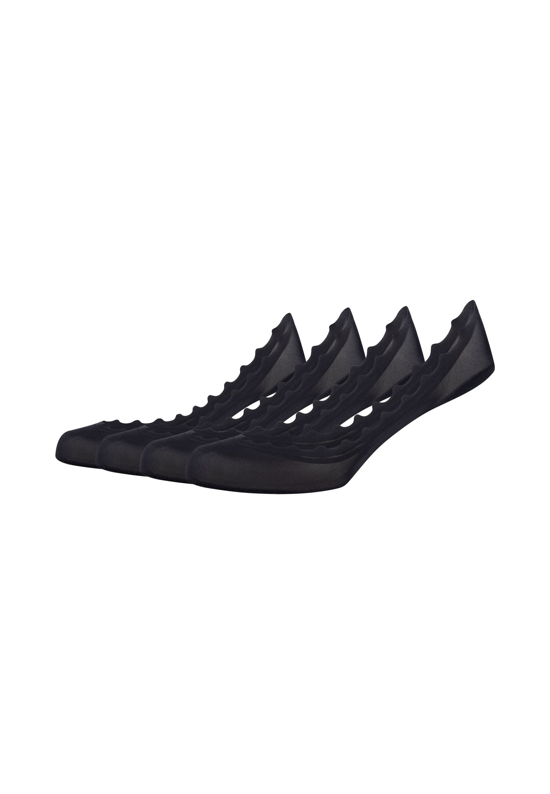 Tamaris Füßlinge 4er Pack Ideal für flache Schuhe, mit innenliegendem Tape für besseren Sitz