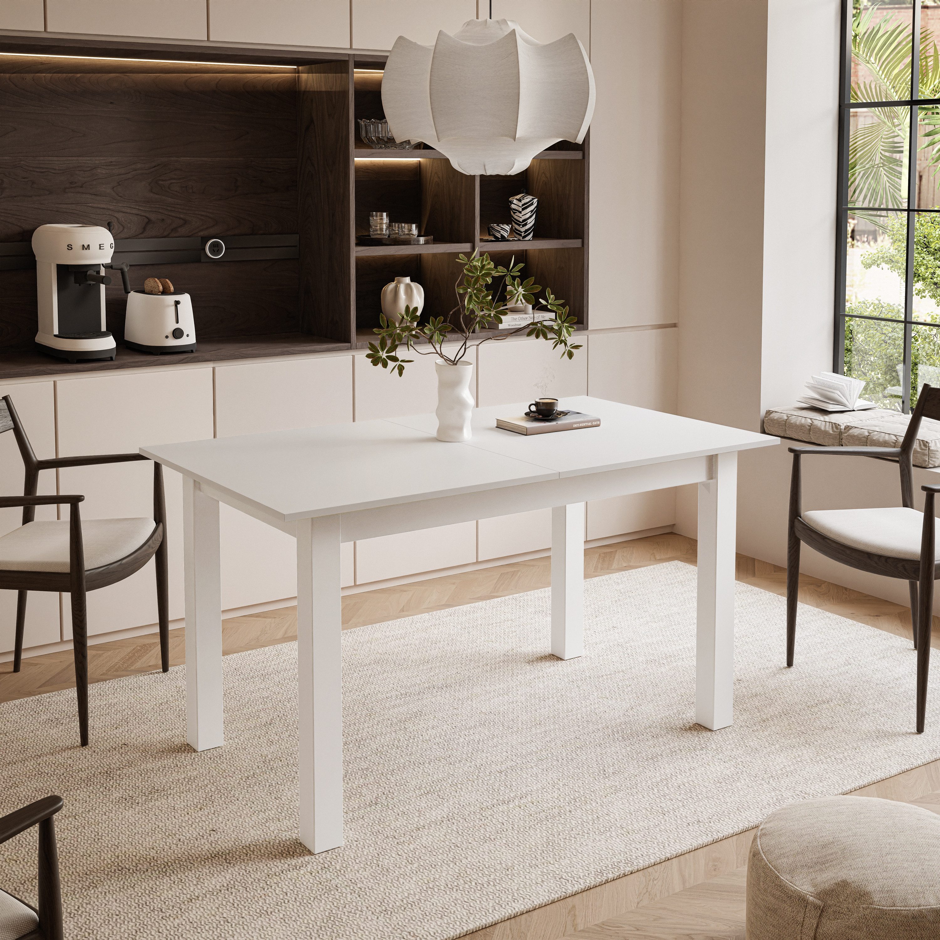 Lookway Klapptisch Ausklappbarer Tisch für 6-8 Personen Wohnzimmer ARTON 140 cm, Breite: 140-195