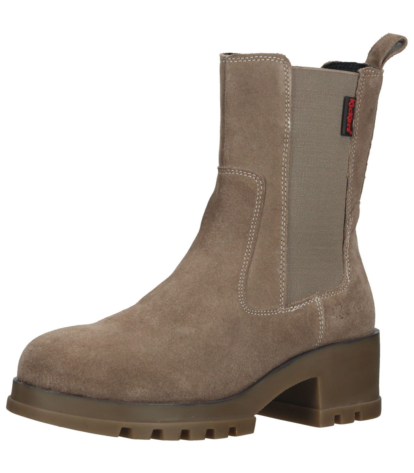 Kickers Stiefelette Leder/Textil Stiefelette Silber | Stiefeletten