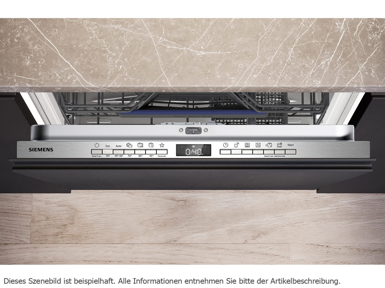 SIEMENS vollintegrierbarer Geschirrspüler SX63EX22BE, 9.0 l, 13 Maßgedecke, HomeConnect