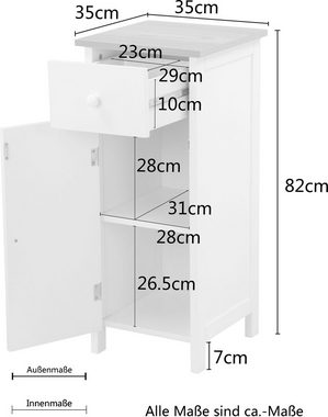 welltime Badmöbel-Set Amrum Badschrank, Hochschrank Komplettset, (Komplett-Set, 4-St., 4 teilig), Badezimmer Möbel Set, Waschbeckenunterschrank, Spiegel