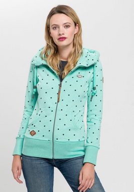 Ragwear Sweatjacke NESKA DOTS O ZIP im Allover-Dots Print Design