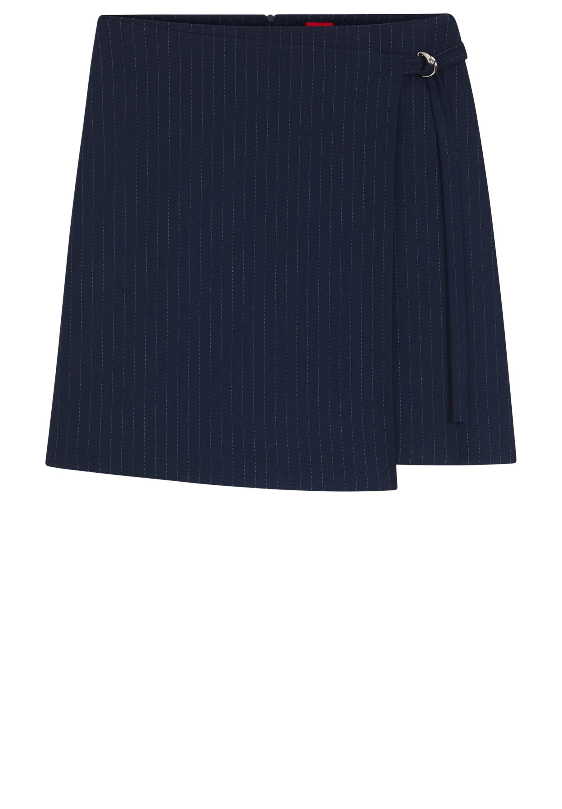 HUGO A-Linien-Rock Rabisu mit Gürtel und Nadelstreifen (1-tlg)