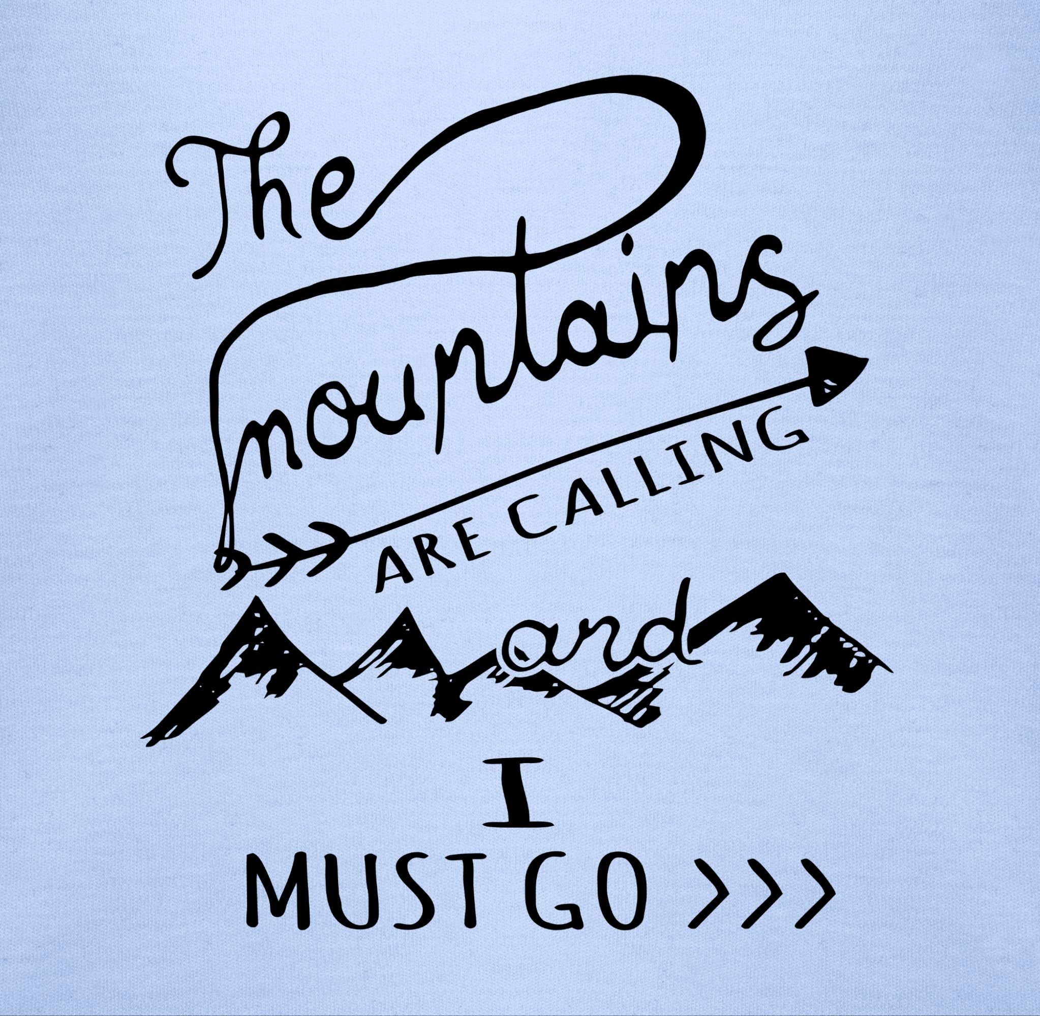 Babyblau The Shirtracer Trends calling Mountains Baby Aktuelle Shirtbody are 2