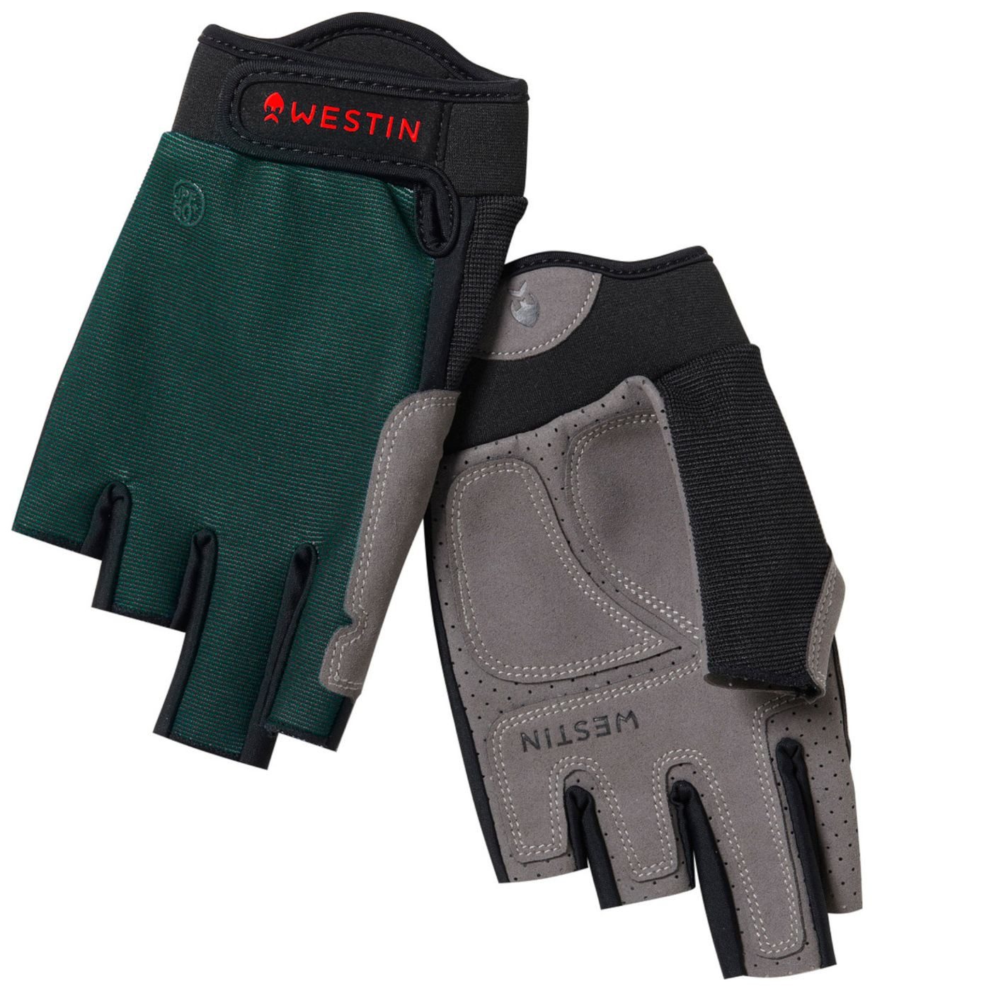 WESTIN Angelhandschuhe Westin Drip upf Half Finger Glove Deep Forest - Angelhandschuhe