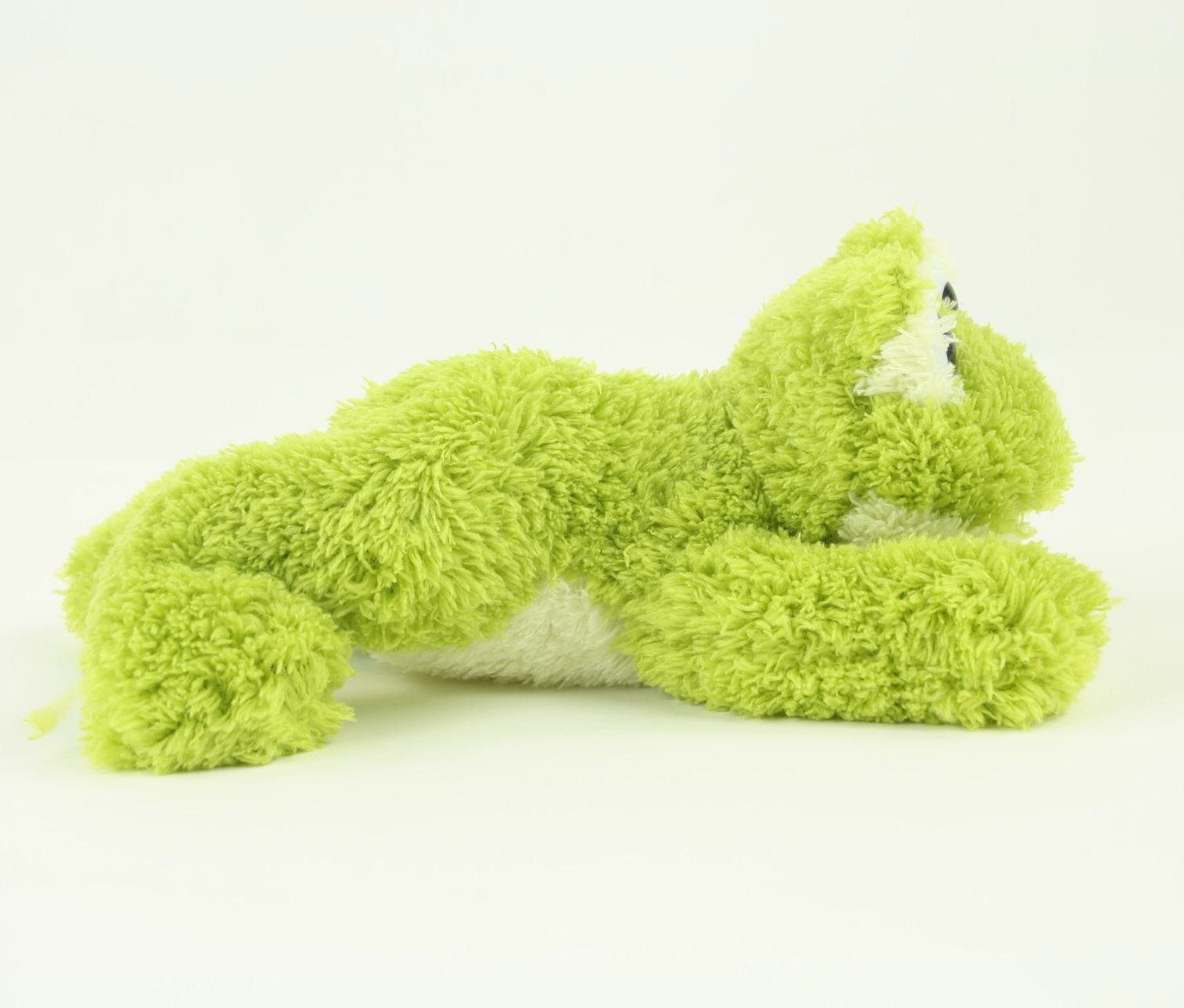 inware Kuscheltier Freaky Frosch grün klein liegend 23 cm Plüschfrosch (Plüschtier, Stofftier, Stofffrosch)