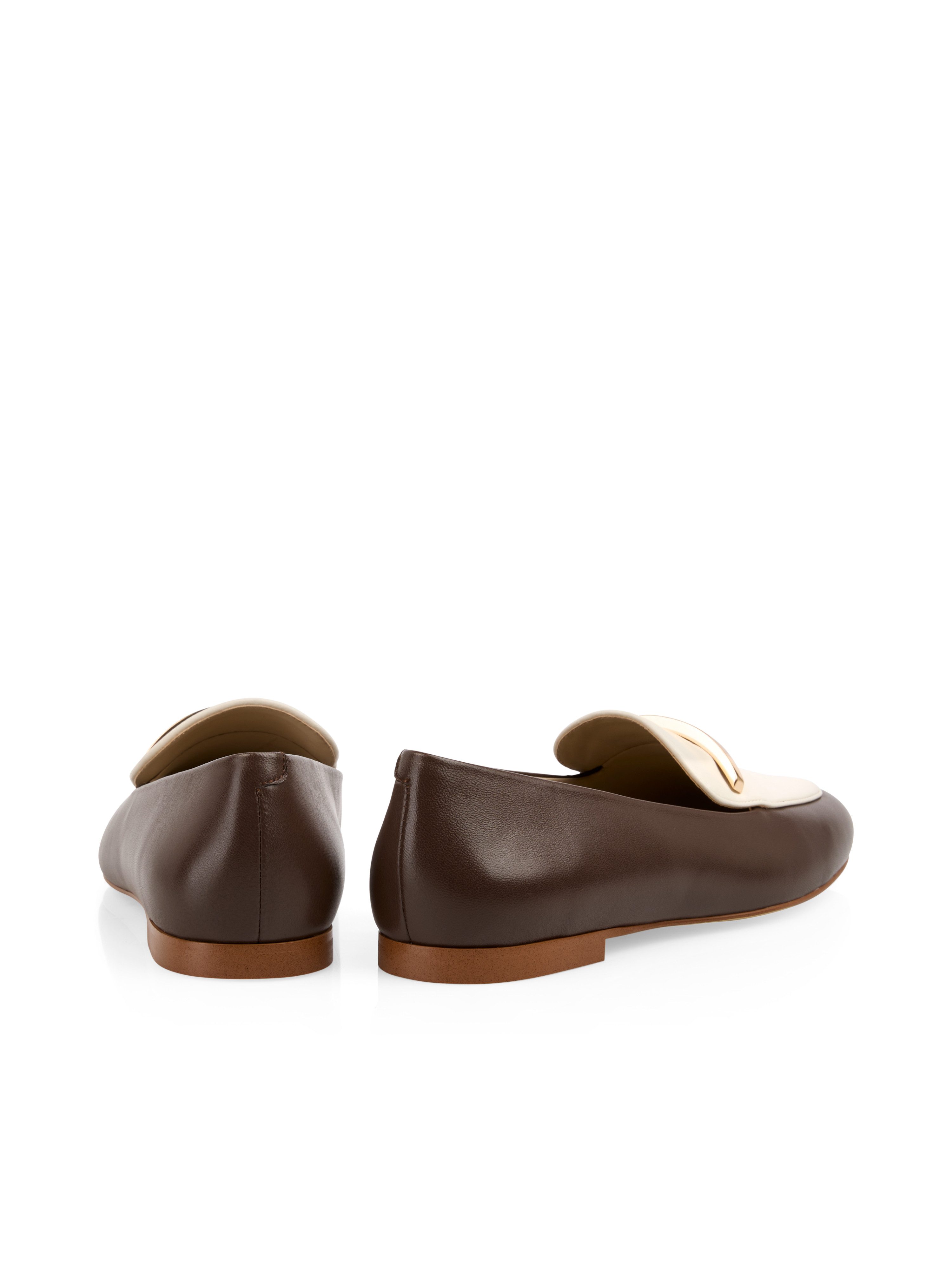 Marc Cain Slipper Loafer, Businessschuh mit goldfarbener Zierspange
