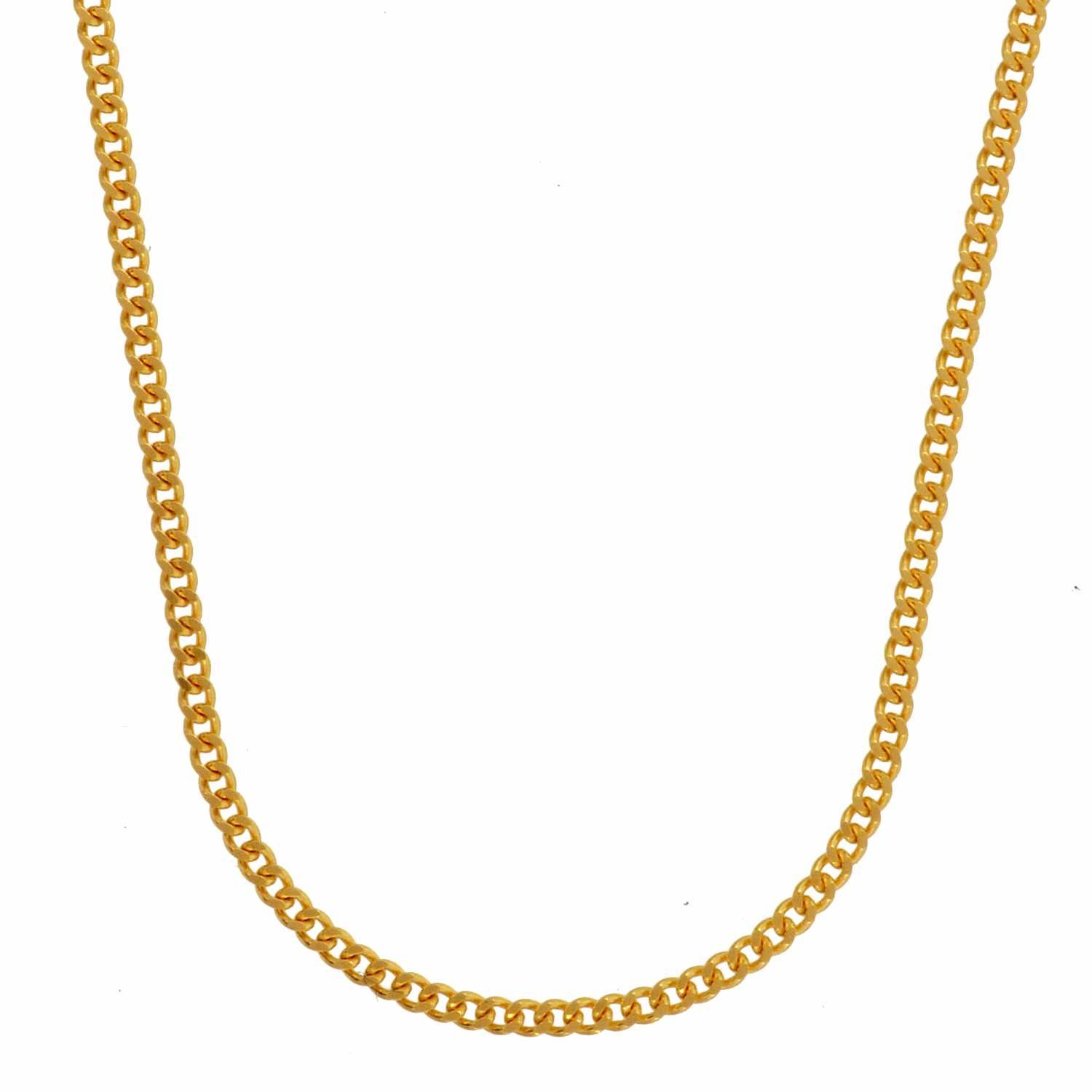 vergoldet 6 mm Länge wählbar Halskette Goldkette Herren-Kette Anhängerkette Damen Geschenk Schmuck ab Fabrik Italien tendenze S-Panzerkette 18kt Gold Doublé o