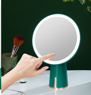 KIKI Kosmetikspiegel Kosmetikspiegel LED, Tischspiegel, dreifarbiges Licht