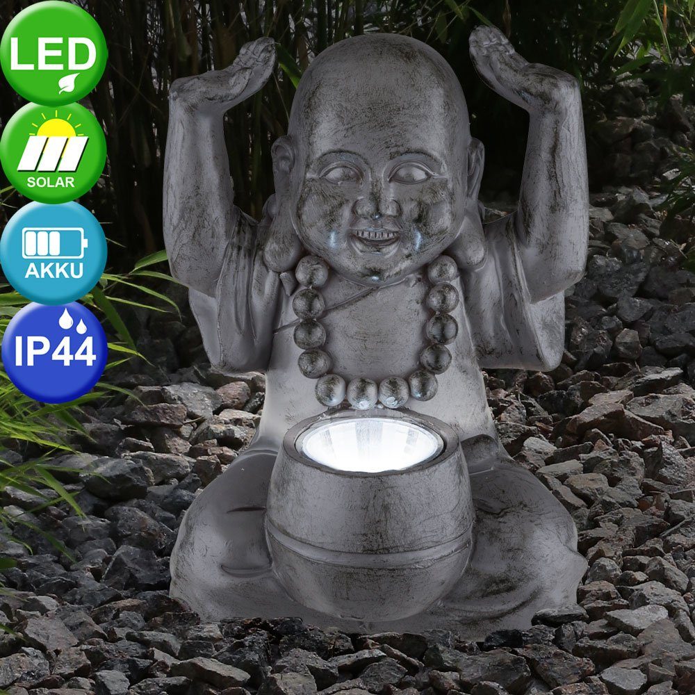 Feng Shui Skulptur Leuchte Asia Solar Budha Figur Lampe Garten Deko Living-XXL 