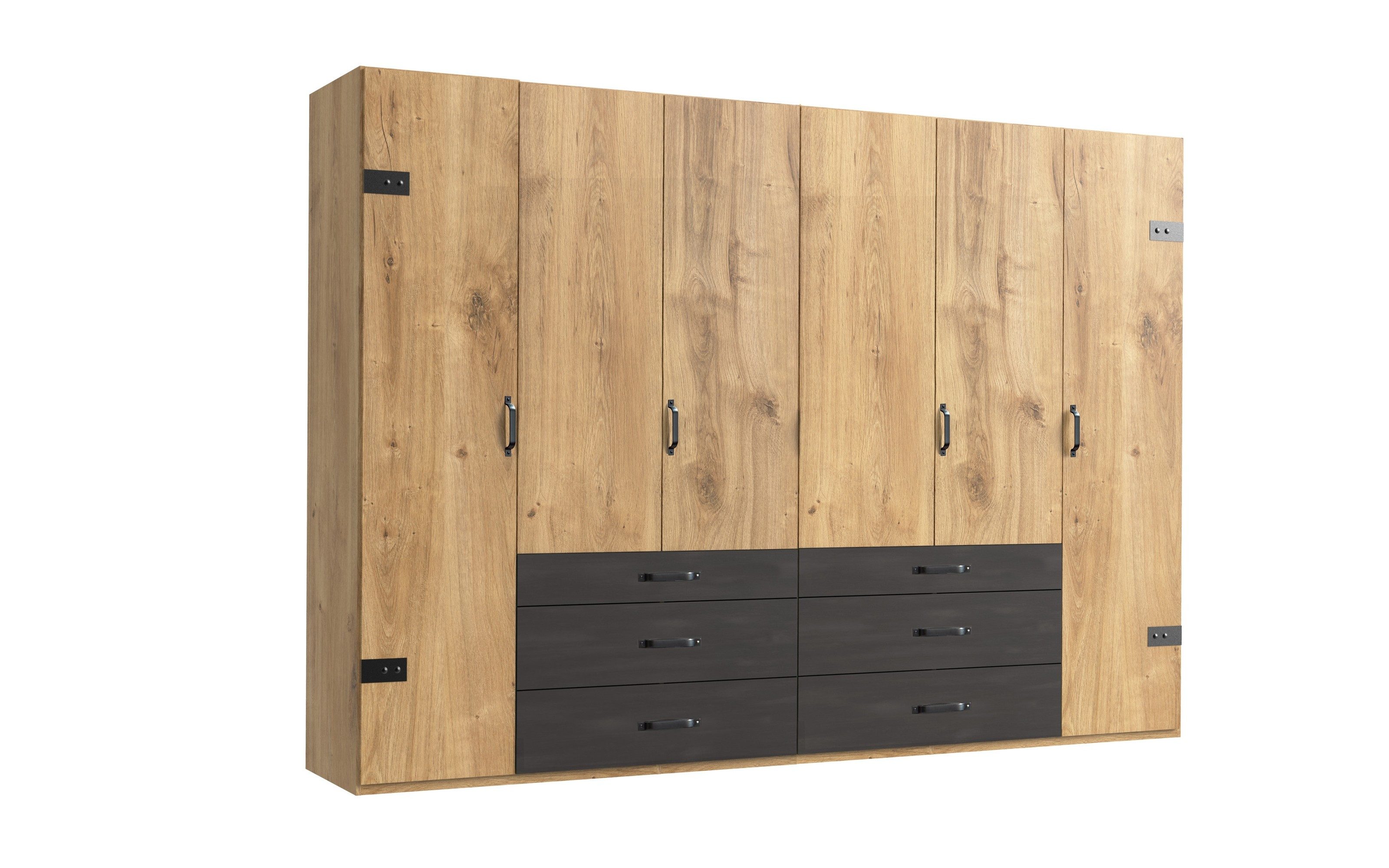 Wimex Kleiderschrank in Plankeneiche mit 6 Schubladen und 6 Türen (BxHxT: 300x216x58 cm)