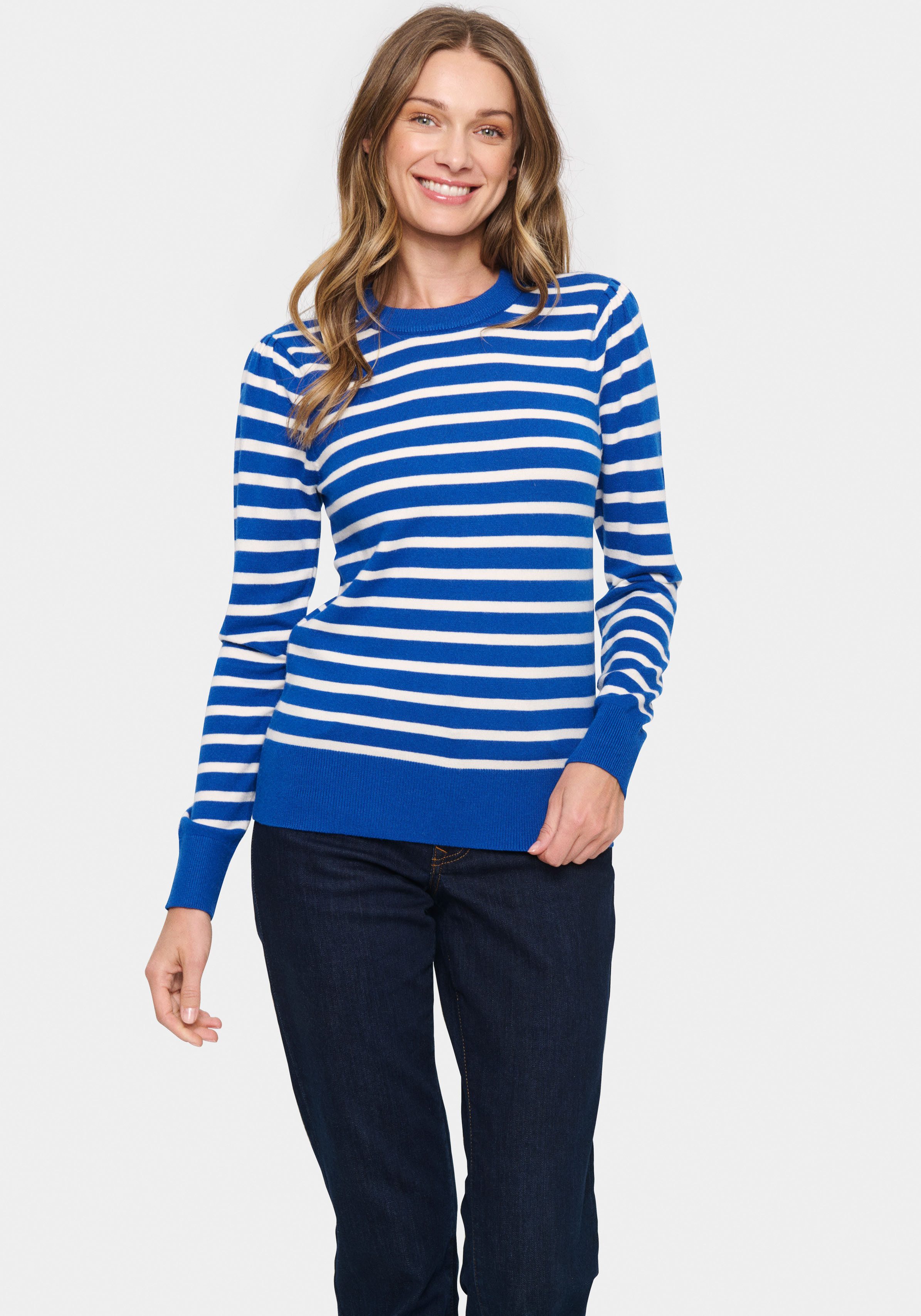 Saint Tropez Rundhalspullover FikamSZ LS günstig online kaufen