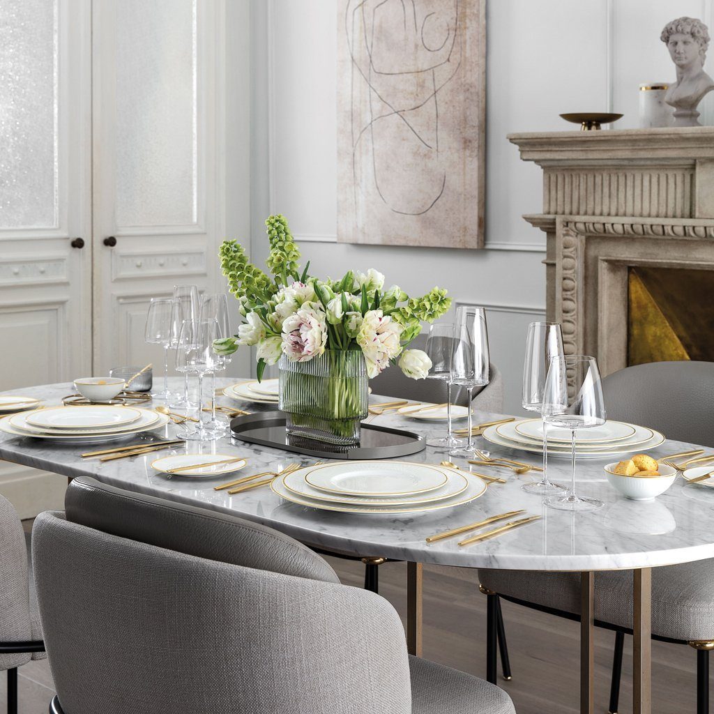 Villeroy & Boch Signature Servierplatte Château Septfontaines Platte oval, Porzellan, (1-tlg), Premium Bone Porcelain, spülmaschinenfest, Made in Germany