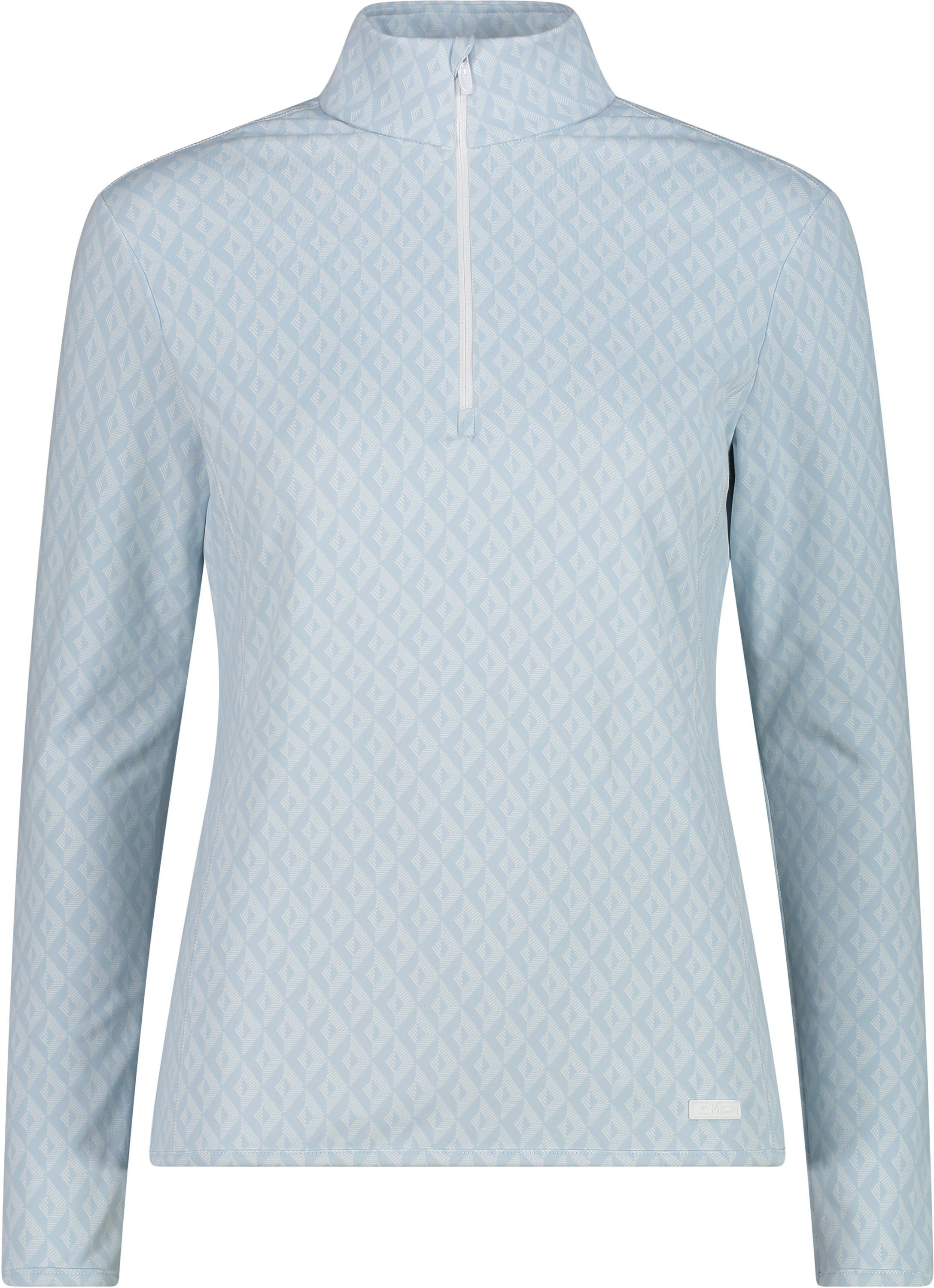 SWEAT Rollkragenshirt CMP WOMAN PRINTED B.BLUE-BIANCO