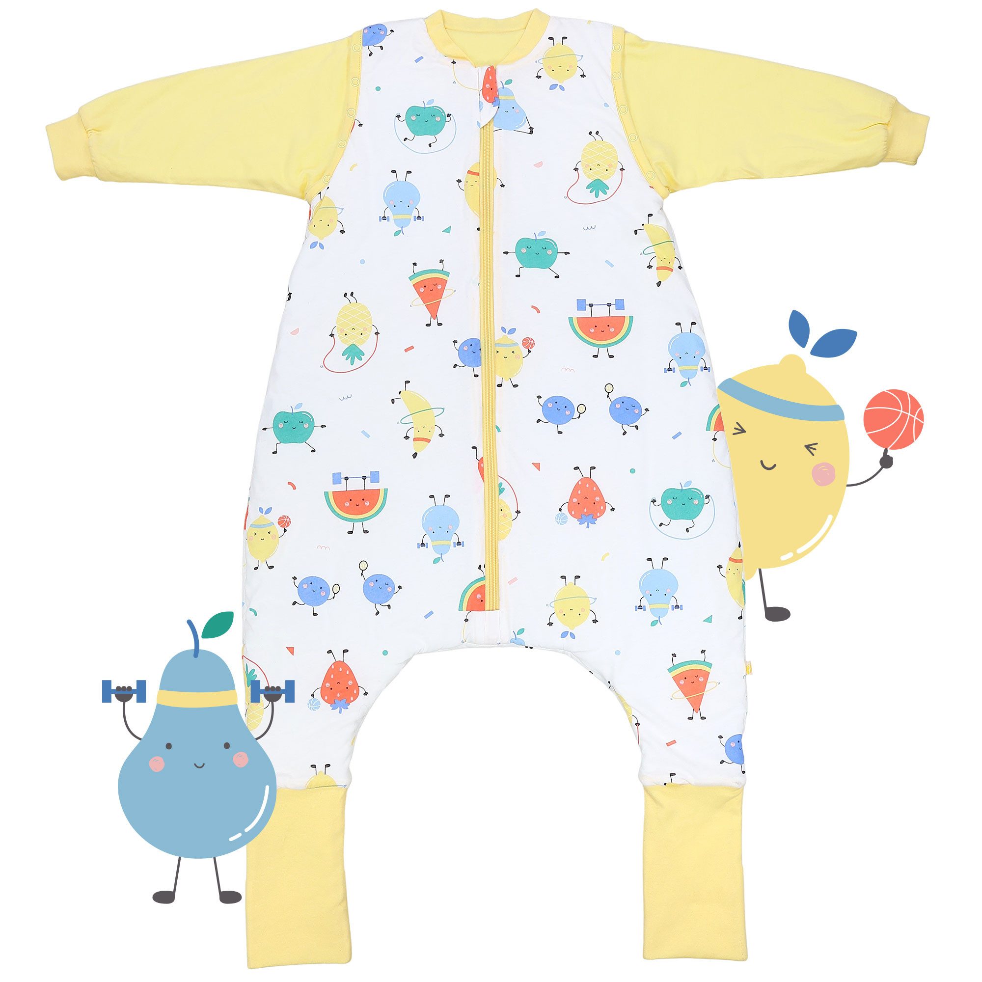 Schlummersack Kinderschlafsack Schlafsack mit Füßen und umklappbaren Bündchen, 1.0 Tog OEKO-TEX