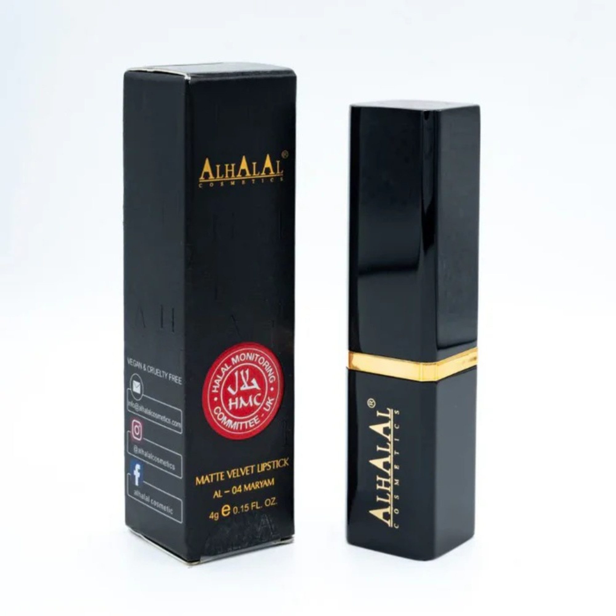 Alhalal Cosmetics Ltd. Lippenstift AL-04 MARYAM Halal Lippenstift Pink, matt, vegan, alkoholfrei, halal-zertifiziert (HMC UK), anganhaltend