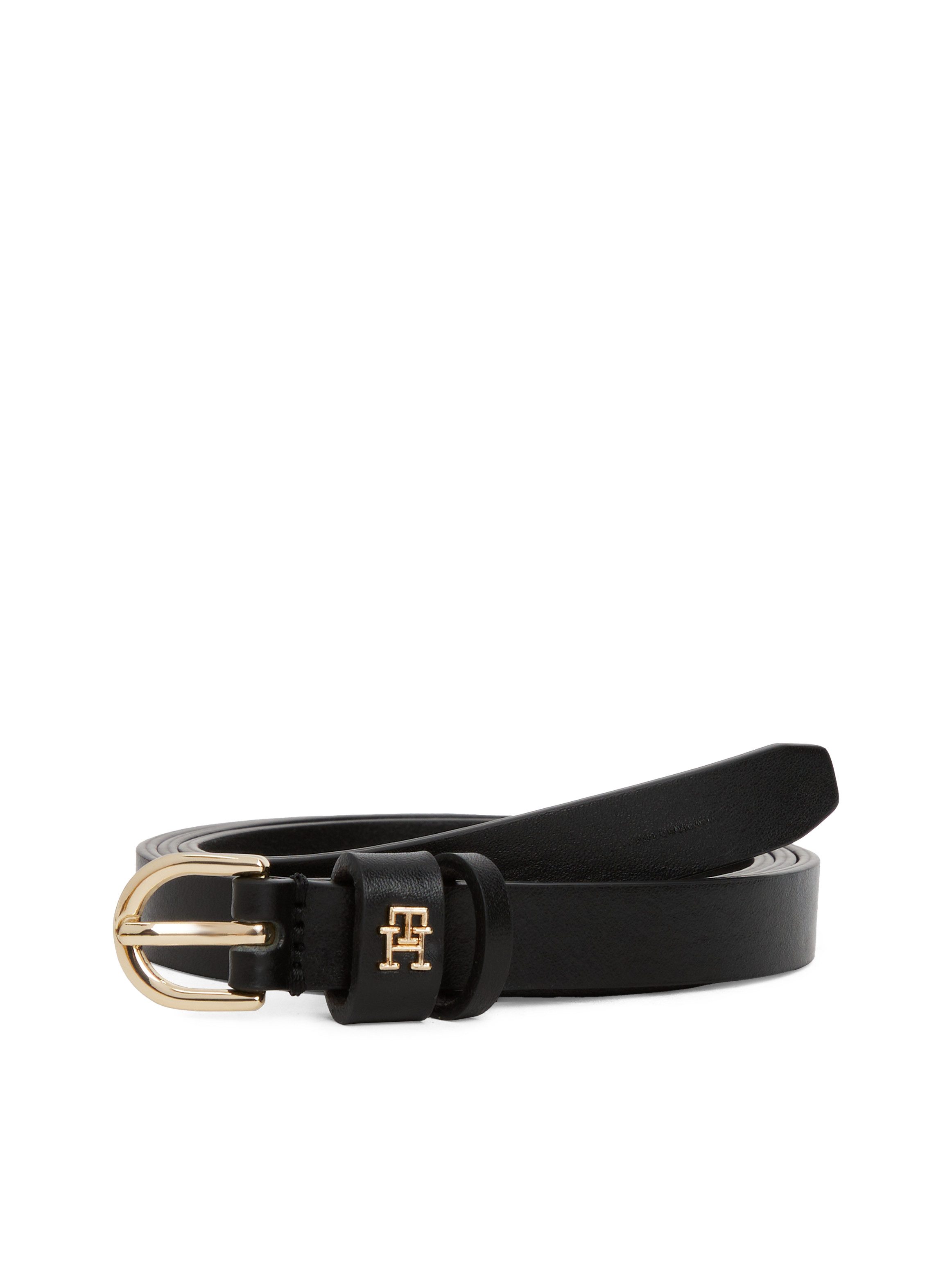 Tommy Hilfiger Ledergürtel ESSENTIAL EFFORTLESS 1.5 Ovale Einfachdornschließe, Logoemblem